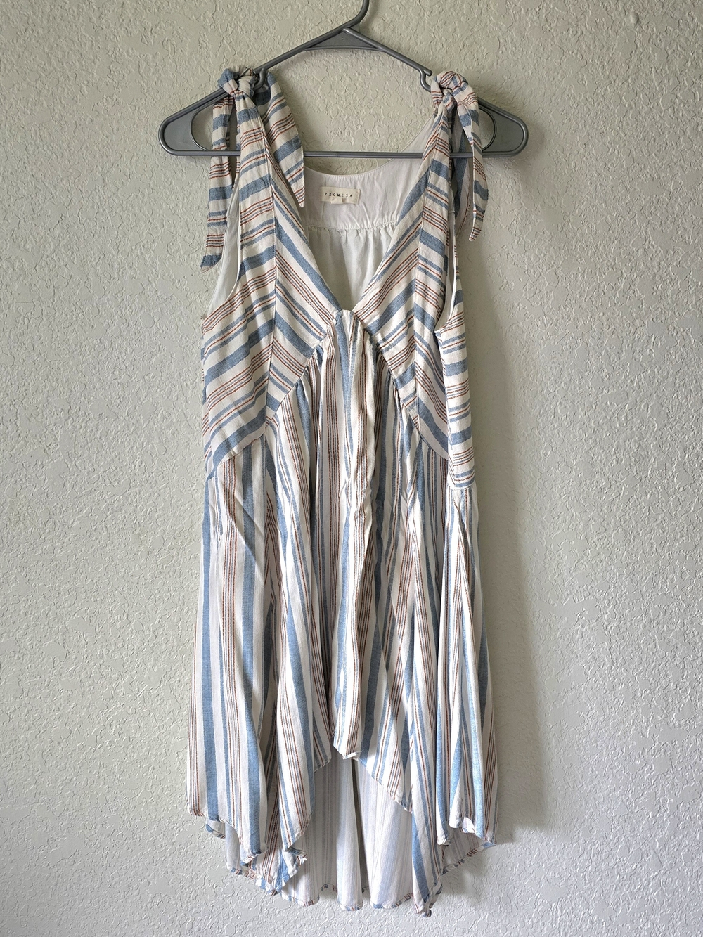 Promesa Adjustable Tie Shoulders Dress Multicolored Size Small